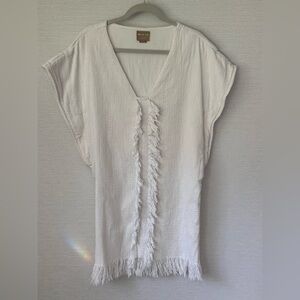 Mirth el tule fringed mini in white medium